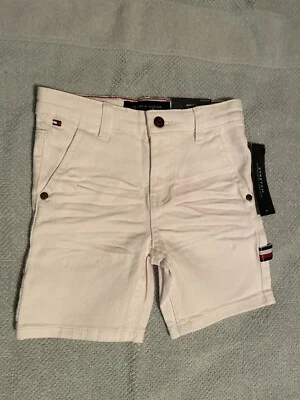 Tommy Hilfiger Pantalones Cortos Blancos Niña Niño 3T Bolsillos Logo Cremallera a Presión Nuevos con Etiquetas Foto 1 de 4