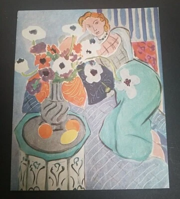 Henri Matisse ODALISQUE, BLUE HARMONY PRINT from GALLERY OF ART SERIES 7 1/4x9" - Image 1 of 4