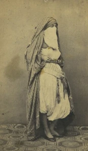 Algeria Algerians Woman Portrait Old CDV Photo Boyer 1870 - Picture 1 of 3