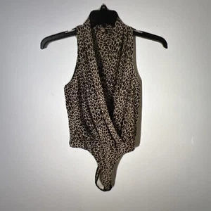 Victoria Secret Animal Print Mesh Wrap Front Bodysuit Size Small* - Picture 1 of 7