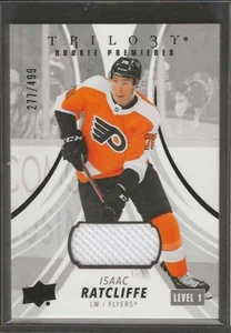 2022-23 UD Trilogy #129 Isaac Ratcliffe - Camiseta deportiva de lámina negra 277/499 - Volantes - Imagen 1 de 2