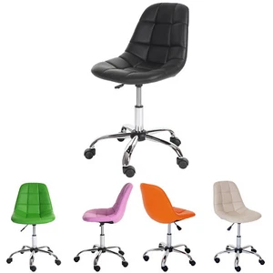 Drehstuhl HWC-A86, Bürostuhl Arbeitshocker, Schalensitz Kunstleder - Bild 1 von 18