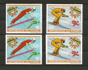 Tchad 1984 Jeux Olympiques de Sarajevo ski 4 timbres neufs MNH /TR6230 - Imagen 1 de 1