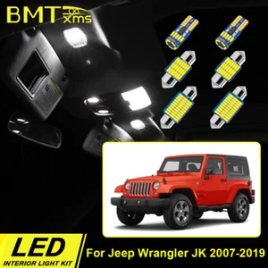7x White Interior LED Light Bulbs Package Kit for JEEP WRANGLER JK TJ 2007-2020 - Foto 1 di 10