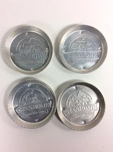 4 Vintage Stanhome Aluminium Blech Untersetzer Sammlerstücke Barware Landhaus Bauernhaus - Bild 1 von 4