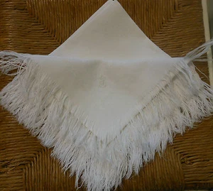 3 tovaglioli bianchi fiandra con Cervi cm. 52x52 B3 napkins serviettes ° - Imagen 1 de 1