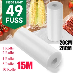 Vakuumrollen Vakuum Vakuumierbeutel für Vakuumier 20 28cm x 15 M /50-1000 beutel - Bild 1 von 43