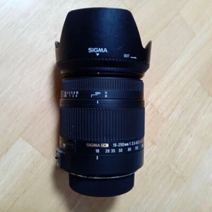 SIGMA 18-250mm F3.5-6.3 DC MACRO OS HSM Zoom Lens AF Camera For Nikon F Mount - Picture 1 of 3