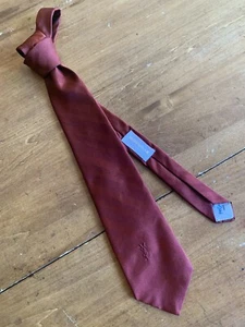yves saint laurent tie rusty red  58” X 3.5” - Picture 1 of 9