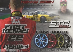 Kenny Moen 2016 ""Ruedas de carreras de cuerda"" fórmula folleto/postal de deriva firmado - Imagen 1 de 1