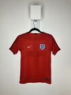 England 2018/2019 National Away Football Shirt By Nike - Red - 12-13 Years