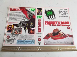 Freddy's Dead The Final Nightmare - Sample VHS Video Sleeve - Large Box Elm St - Picture 1 of 2