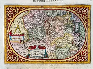 BRABANT NIEDERLANDE 1628 ABRAHAM GOOS /JODOCUS HONDIUS SCHÖNE ANTIKE KARTE - Bild 1 von 7