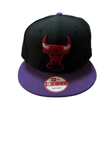 Chicago Bulls New Era 9 FIFTY Snap Back schwarz/lila Mütze Original Fit - Bild 1 von 5