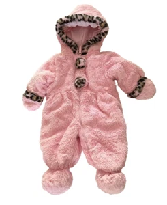 Rothschild Mädchen Fuax Pelzborte einteilig Winterpullover Größe 0-6 Monate - Bild 1 von 6