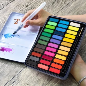 Watercolour Paint Set - 36 Full Pan Artist Kit in Travel Tin - Picture 1 of 10