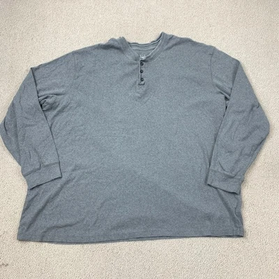 Camisa Henley masculina edição básica 3XLT alta manga longa cinza urze - Imagem 1 de 4