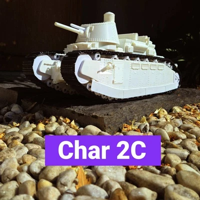 1/16  3d print tank rc   without  system Char 2C  unpainted - Image 1 of 4