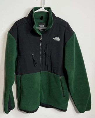 VTG 90s North Face Fleece Denali Anorak Jacket Green Black Polartec Large ~ EUC - Image 1 of 4