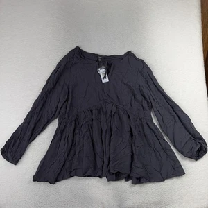 Blusa Top Camisa Gris Tórrido Talla 3 Para Mujer Nueva Con Etiquetas Rayón Corbata Top - Imagen 1 de 7