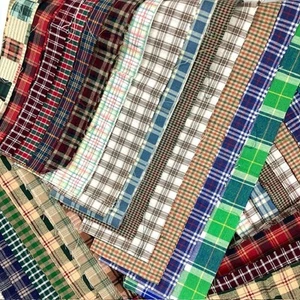 One Pound Grab Bag of Scrap Plaid Fabric Hand Cut Into Strips Homespun & Cottons - Picture 1 of 4