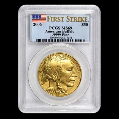 2006 $50 Gold American Buffalo – PCGS MS69 – First Strike – 1 oz .9999 Fine Gold - Image 1 of 3