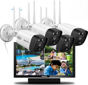 OOSSXX 4 CAMERA Audio AI Human Detected 5.0MP PIR Outdoor WiFi Security Cam - Picture 1 of 9