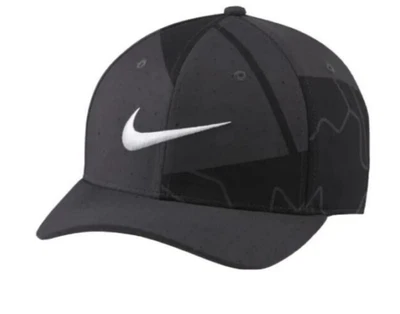 ¡NUEVO! Gorra de golf Nike AeroBill Classic99 para adultos, gris humo/blanco CU9888-070 Foto 1 de 2