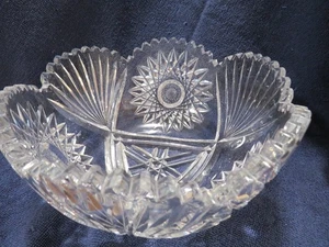 Beautiful Crystal Glass Bowl #3 - Picture 1 of 13