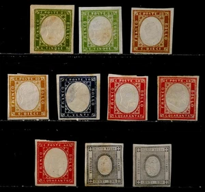 SARDINIA, ITALY: 1855 - 63 CLASSIC ERA STAMPS UNUSED - Picture 1 of 1