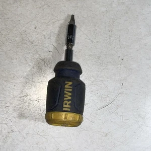 IRWIN  Stubby  magnetic Bit Holder Screwdriver W/  7 Bits & 2 Adaptor - Picture 1 of 10