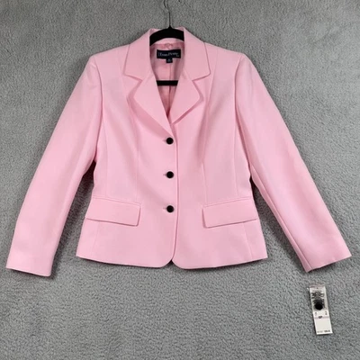 Blazer Evan-Picone Mujer 6P Rosa Traje Chaqueta Pequeña 100% Poliéster Nuevo Con Etiquetas Foto 1 de 4