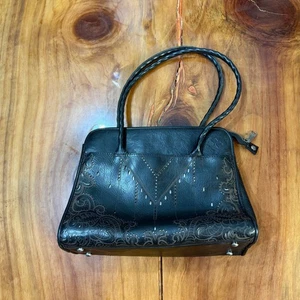 Patricia Nash Ledertasche verziert Blumen Handtasche Schulter mit Staubbeutel - Bild 1 von 8