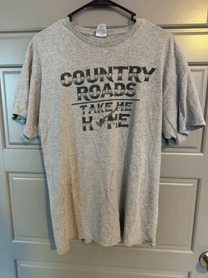 Camisa de música John Denver Take Me Home Country Roads talla grande L gris Foto 1 de 2