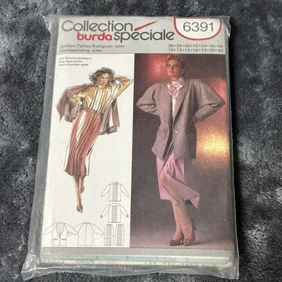 Vintage Burda Sewing Pattern 6391 Skirt Blouse Jacket - Image 1 of 2