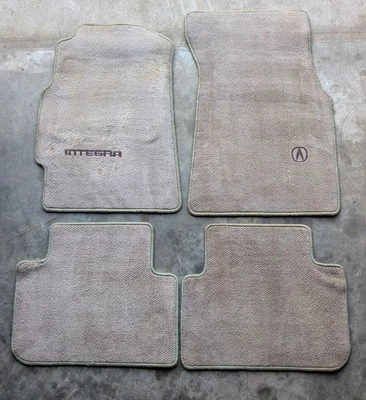 94-01 Acura Integra oem floor mats carpets beige, tan 4 pieces Dc2 Coupe Gsr RS Foto 1 de 4