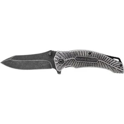 Smith & Wesson 7.11" Liner Lock 7Cr17MoV Steel Stonewashed Aluminum Handle CK116 - Image 1 of 2