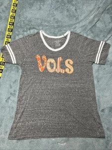 T-shirt donna vintage blu 84 Tennessee Vols L ricamata Spellout made USA - Foto 1 di 9