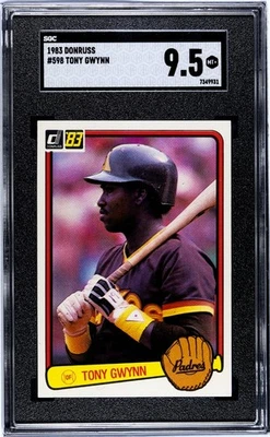 Tarjeta de novato Donruss #598 Tony Gwynn 1983 SGC 9,5 como nueva + San Diego Padres Salón de la fama  Foto 1 de 2