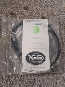 NORTON COMMANDO 850 MK3 GENUINE TOP THROTTLE CABLE 19.25IN 06-6714 NOS 1 - Picture 1 of 5