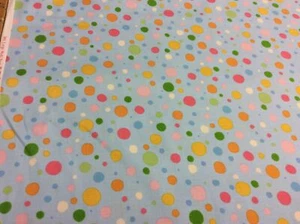 Makower 264 Large Multi Spot On Blue 100% Cotton - Picture 1 of 4