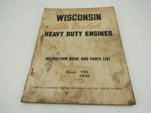 Wisconsin VH4 VH4D Air Cooled Engines Instruction Book and Parts List Manual - Picture 1 of 3