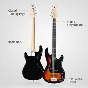Ktaxon Full-Size KP 4 String Standard 46in Electric Bass Guitar Kit - Picture 1 of 8