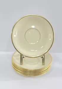 Lenox Mansfield Muster 6" Untertasse Teller schöner Goldrand Elfenbein - Bild 1 von 2