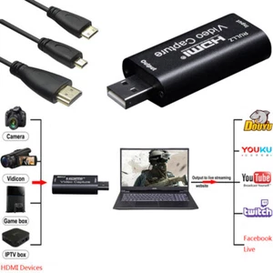 Mini Micro Camera PS4 Switch USB HDMI Video Capture Card Record & Live Streaming - Afbeelding 1 van 14