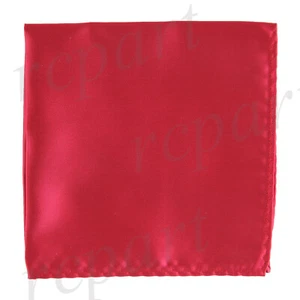 New Men's polyester Pocket Square Hankie Handkerchief dark red wedding formal - Picture 1 of 2