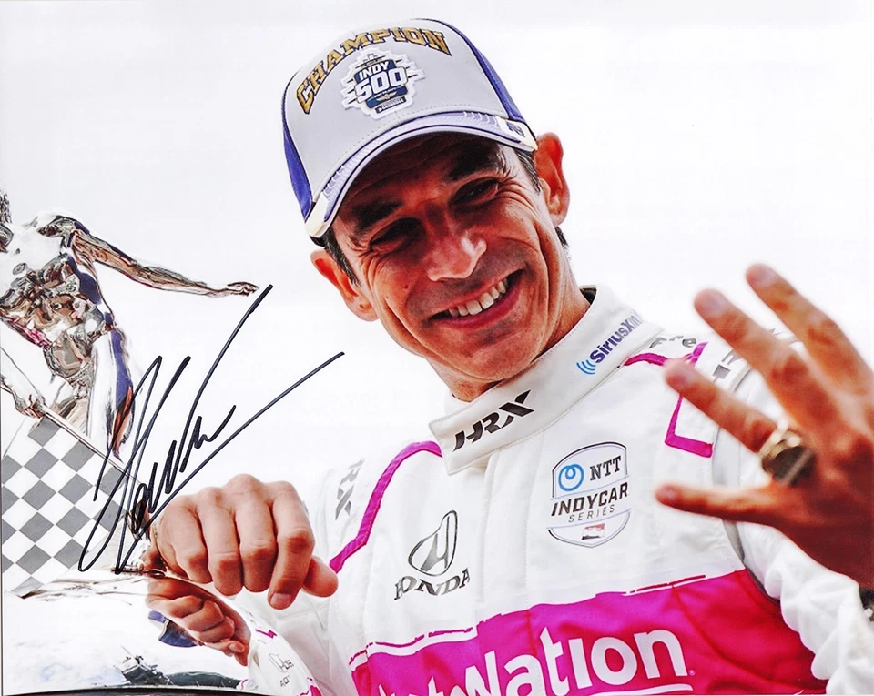Helio Castroneves signed autographed 8x10 photo IndyCar Indy 500 4x Time Winner - Image 1 of 1