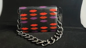 L'WREN SCOTT Lip Print Clutch Bag Convertible Leather Banana Republic 2013 - Picture 1 of 6
