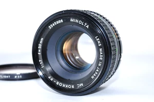 MINOLTA MC ROKKOR-PF 50mm f1.7 MF Standard Prime Lens Exe Condition from JAPAN - Picture 1 of 12