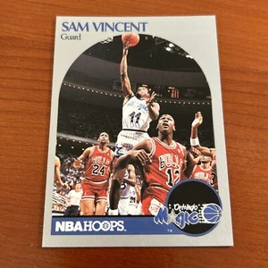 1990-91 Hoops #223a Sam Vincent / Michael Jordan #12 Jersey Error - Picture 1 of 2